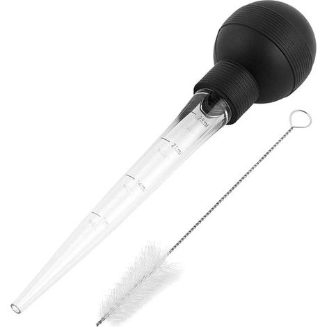 Kit de rociador para pavo, Gotero de aceite para barbacoa de pollo con cepillo de limpieza, Báscula práctica incluida (1/5)