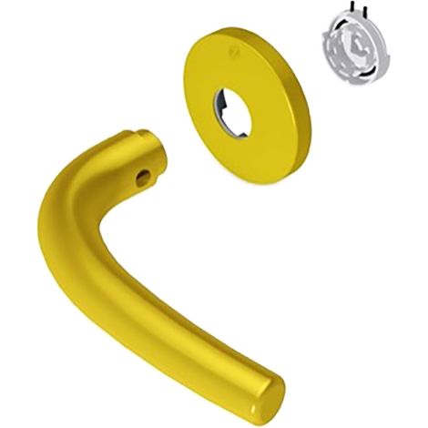 'MANIGLIA PORTA BLINDATA ''TIZIANA'' ottone lucido' ottone lucido
