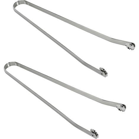 2 pièces Pince Barbecue Roulette Manche Long 40 cm Pince A Saucisse À Roulettes En Acier Inoxydable Pour Retournage Facile Des 10 1 2 virgule 5 cm (1/4)