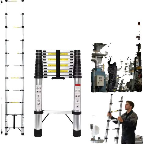 Échelle télescopique, lourde, design gain de place, 3.2m (1/2)