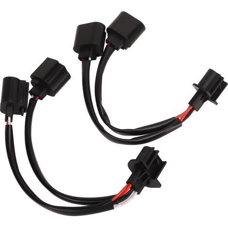 Fil de Répartiteur de Phare, Résistance à la Chaleur en Forme de Y Mâle à Femelle 9008 H13 Adaptateurs de Prise de Faisceau de Câblage en Nylon PVC pour Micro pour Câble LED. (1/5)