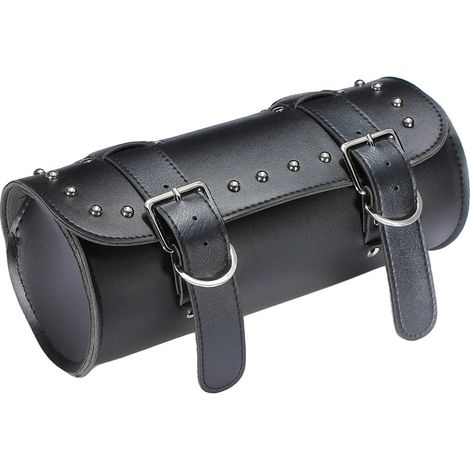 Sac à outils de moto, cuir synthétique, 31 x 13 cm, adapté pour un placement avant ou arrière, sangle à libération rapide, léger 0,3 kg (1/5)
