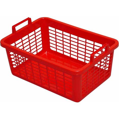 Wäschekorb eckig 26 l, 50 cm, rot