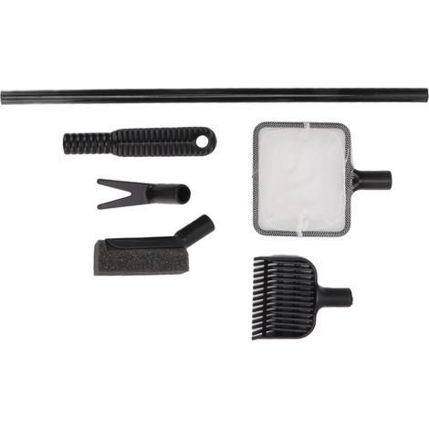 Brosse de nettoyage pour aquarium 4 en 1 à long manche, kit de nettoyage pour mini aquarium en verre (1/5)