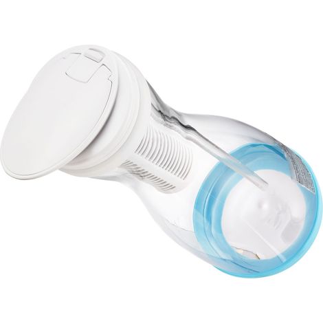 Carafe filtrante à eau en verre, 6 tasses, compacte pour réfrigérateur, sans BPA, réduit chlore, rouille, odeurs et PFOA/PFOS, durée 3 mois ou 211 gallons. (1/5)