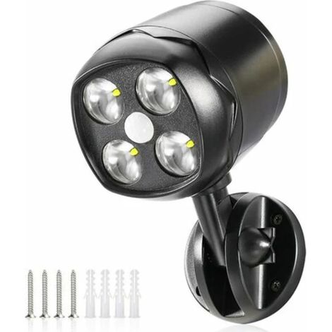 Projecteur LED extérieur à détecteur de mouvement, étanche IP65, 600 lm, alimenté par batterie, avec batterie flexible. (1/5)