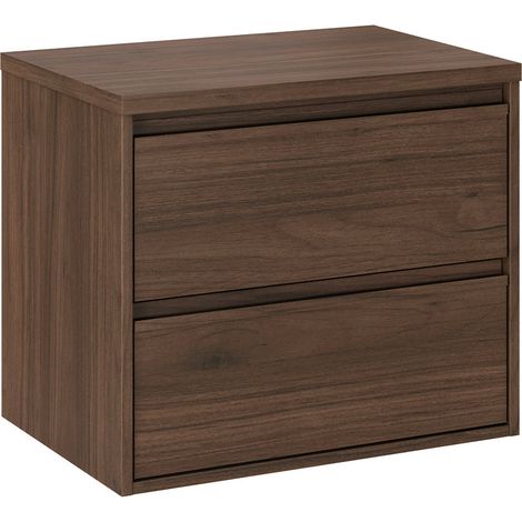 Waschtischunterschrank 60cm Edmé mit 2 Schubladen, Holzoptik (1/5)