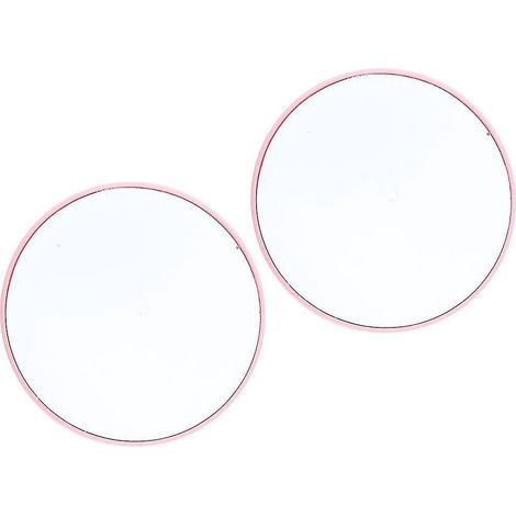 Kosmetikspiegel mit 10-facher Vergrößerung, Wand- und Reisespiegel mit Saugnapf, kleiner Kosmetikspiegel, 2er-Pack – Schwarz, 7,5 cm – Rosa (1/3)