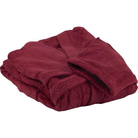 COFAN albornoz burdeos gr500/m2 modelo paris talla xl , Albornoz de baño con manga larga y cinturón para su cierre. Disponible en burdeos. Está fabricado en algodón 100% y rizo co
