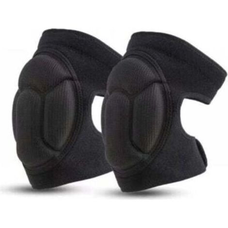 1 paire de genouillères de travail, genouillères de jardinage noires, genouillères de protection antidérapantes et anti-collision, genouillères de jardinage multi-usages - Noires (1/5)