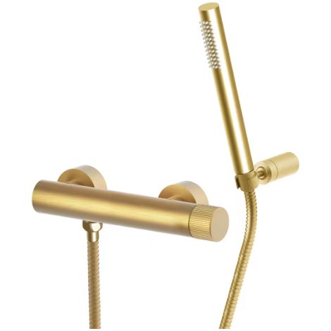 Miscelatore esterno per doccia Honey Gold Spazzolato. Paffoni serie Jo JO168DHGSP Honey Gold Spazzolato (1/2)