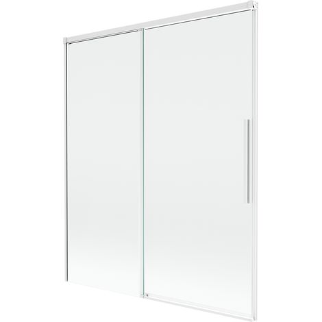 Paroi de Douche Mexen Rox 2 Volets Coulissants 140 x 150 cm, Transparent, Blanc - 8C9-140-001-20-00