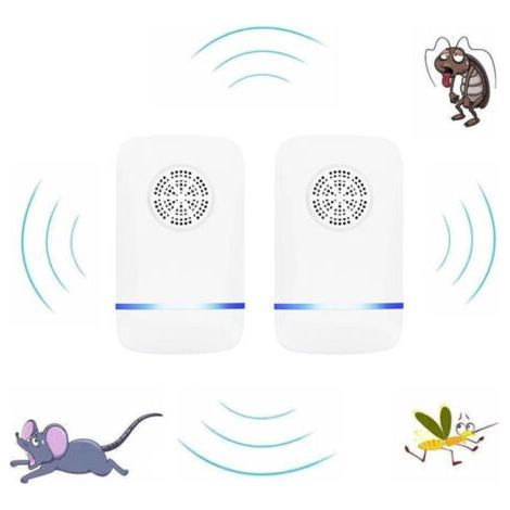 2 pièces Ultrason Moustique,Répulsif Ultrason Anti Moustiqueé,Répulsif Moustique Ultrason,Répulsif Ultrason Anti Insecte,Répulsif Ultrason Chauve-Souris,Répulsif à Moustiques Ultrasons,pour Moustiques (1/5)