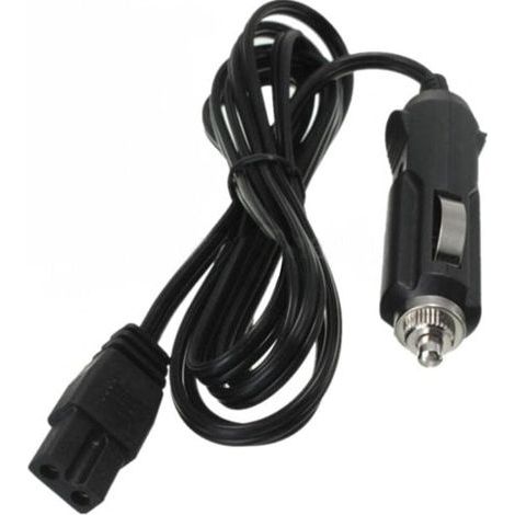 12 V DC pour refroidisseur de voiture, mini réfrigérateur, cigarette, cable d'alimentation de 2 m, cable d'extension pour allume-cigare fusionné (noir) (1/4)