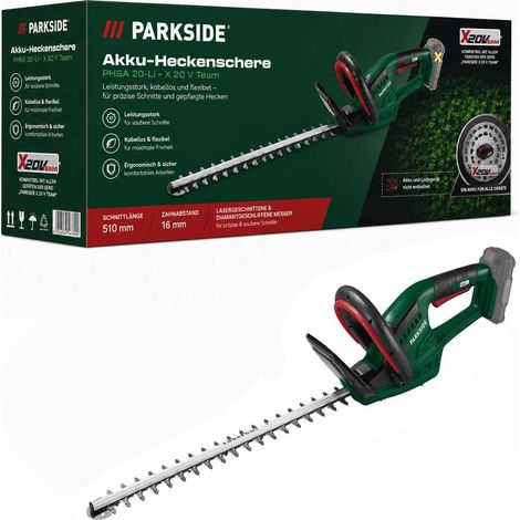 PARKSIDE Akku Heckenschere PHSA 20-Li - X 20 V Team - ohne Akku & Ladegerät
