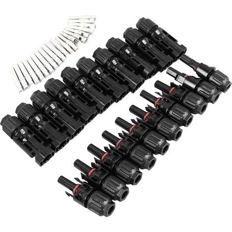 10 Sets flammhemmende Solarmodul-Steckverbinder DC 1000V Stecker Buchse Solarmodul-Kabelverbinder (1/5)