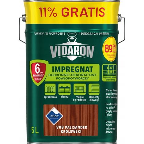 Impregnante filmogeno Vidaron 5L palissandro reale protettivo e decorativo (1/5)