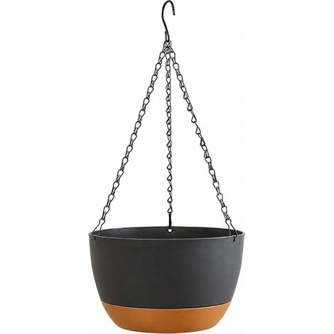Jardinière suspendue à double chaîne, à absorption d'eau automatique, pour balcon d'intérieur (1/5)