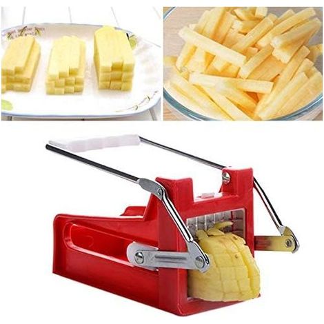Coupe Frites épaissir Coupe Pommes de Terre en Acier Inoxydable Déchiqueteuse de Pommes de Terre Français Frites Coupeur de Trancheur pour Oignon Pomme de Terre Carotte Fruit (1/5)
