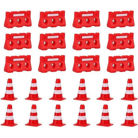 Ensemble de jeu de 24 mini cônes de signalisation routière - Panneaux de signalisation - Jouets-3.5x2cm-Assorted Color (1/4)
