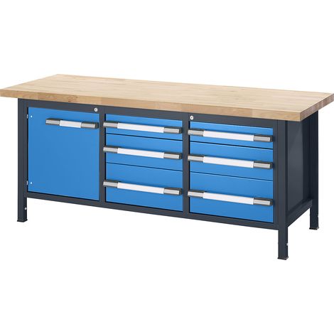 eurokraft pro, Établi réglable en hauteur, sur piétement, 6
