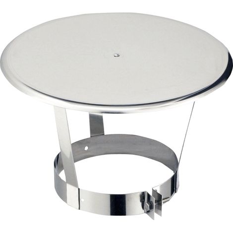 Poujoulat – Chapeau pare-pluie polycombustible en inox – Diamètre 140 mm – Protection contre intempéries pour systèmes de ventilation