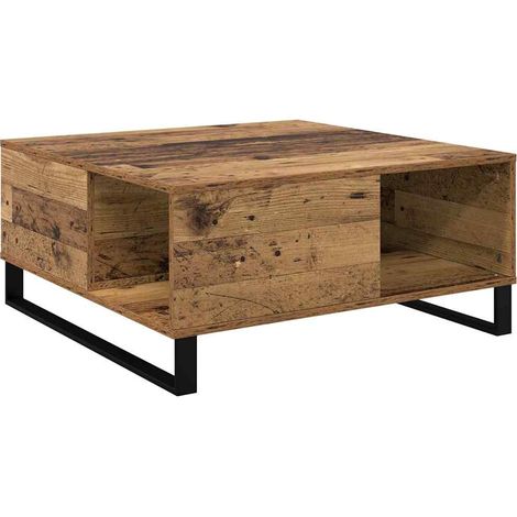 Maison Exclusive - Table basse Bois Ancien 80 x 80 x 36,5 cm Bois d'ingénierie