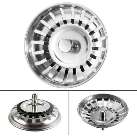 Bouchon Évier - 80 mm - Acier Inoxydable - Universel Pour Éviers Cuisine Salle De Bain Douche - 1 Pièce