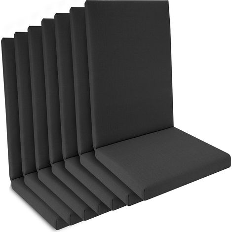 7er Set Hochlehner Auflage wasserdicht 100x50x5,5cm Anthrazit (1/5)