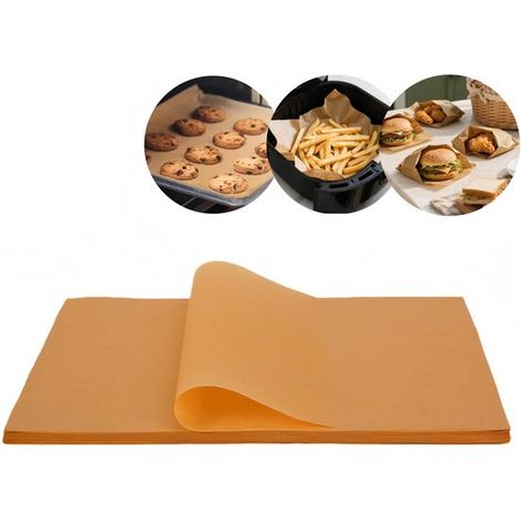 100 fogli di carta oleata per cestini alimentari, 15 x 15 cm. Carta oleata ideale per avvolgere pane, hamburger, patatine fritte e panini. (1/4)