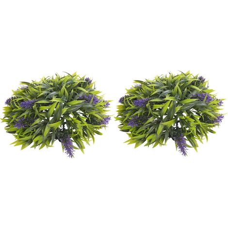 Panier décoratif suspendu en pot de lavande artificielle de 25 cm (1/5)