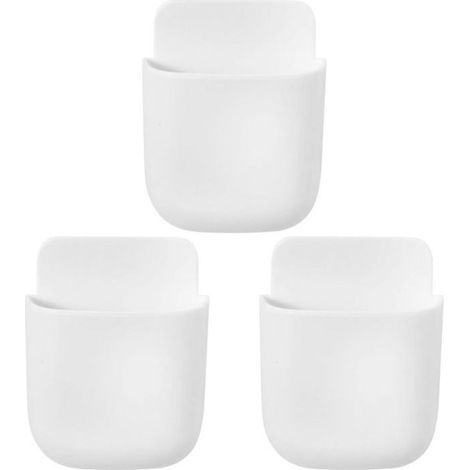 Organisateur mural pour tlcommandes 3 pices bote de rangement pour tlcommande TV blanc YYV (1/4)