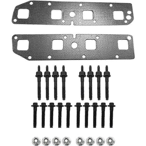 Kit de joint et de boulons de collecteur d'échappement compatible avec Dodge Ram 5.7L HEMI 2003-2008, Chrysler et Jeep (1/2)