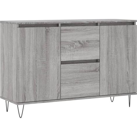 Credenza buffet cassettiera mobile contenitore organizer cucina soggiorno salonsonoma 104 x 35 x 70 cm pannelli compositi grigio 020036278