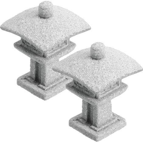 Stück japanische Pagodenstatuen Dekor aus Sandstein Leicht