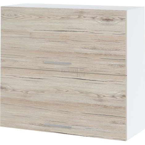 Meuble haut de cuisine Bellissi Noyer Blanchi 2 portes relevables L 90 cm