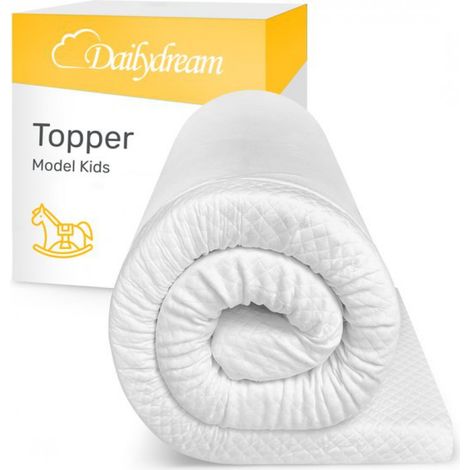 Dailydream Surmatelas en mousse à mémoire de forme pour enfants 120 x 60 x 5 cm Mousse à mémoire de forme Surmatelas (1/5)