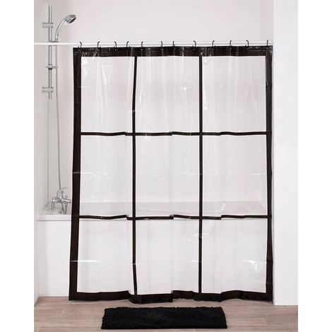 Duschvorhang peva 180x180 cm transparent bedruckt - neo retro - Tendance