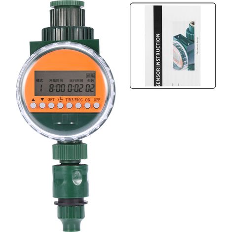 Programmateur d'arrosage électronique digital avec écran LCD, automatique pour jardin extérieur, filtre inox inclus, étanche (1/5)