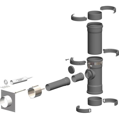 ATEC Anschluss-Set Mehrfachbelegung DN 80/125 - DN 160, 636381