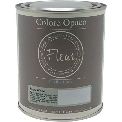 Fleur Paint 13401 - Peinture Mineral (Base Eau, 750 ml) couleur snow white