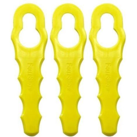 Paquete de 100 cuchillas de repuesto compatibles con cortacéspedes Ryobi RAC155, RAC157 y RAC158, cabezales de doble diente. (1/5)