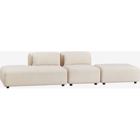 Divano modulare a 2 pezzi con chaise longue sinistra e pouf Fogler SKLUM             (1/5)