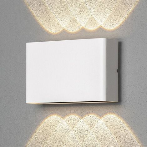 [NEUWERTIG] B-Ware Konstsmide Außenwandleuchte Wandlampe LED Chieri weiß Glas Aluminium Außen (1/2)