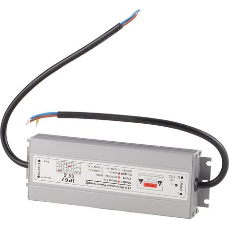 Alimentation à découpage étanche HRUW-60W-12V IP67 pour LED, transformateur 100-240 V CA (1/5)