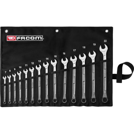 Juego de llaves combinadas Facom 441 XL OGV Grip de 14 piezas