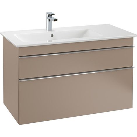 Meubles sous vasque, 953 x 590 x 502 mm, modèle suspendu, En bois Glossy Grey