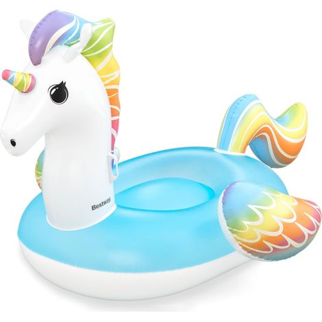 Bouée XXL à chevaucher Licorne - 233 cm x 156 cm x 136,5 cm - Multicolore (1/5)