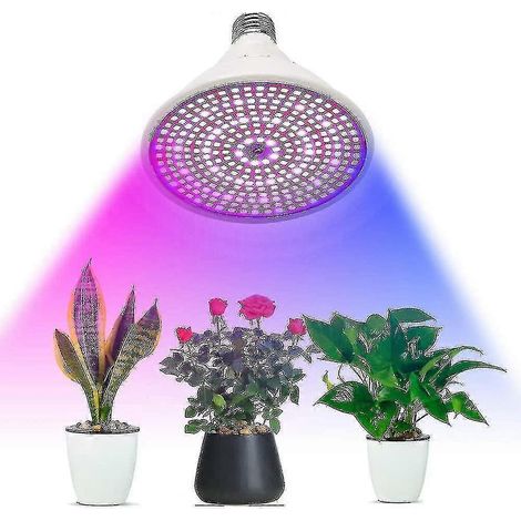 Lot de 5 ampoules LED de croissance pour plantes d'intérieur - Éclairage à spectre complet pour la décoration de jardin - 60 LED E14