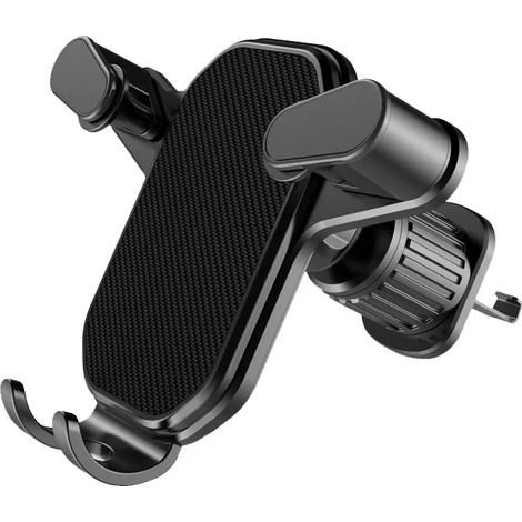 Support universel pour téléphone de voiture, compatible avec les grilles d'aération du tableau de bord, support de navigation pour téléphone portable, base à crochet, support anti-effraction. (1/5)